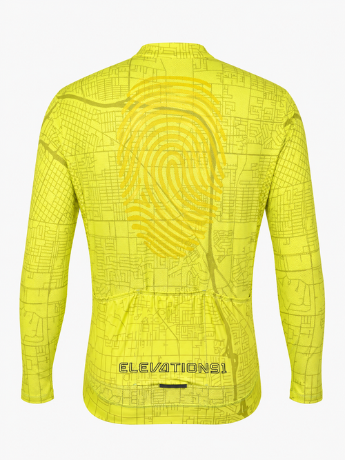 Limited release: pre-order E91 LA long sleeve map jersey - mens - yellow